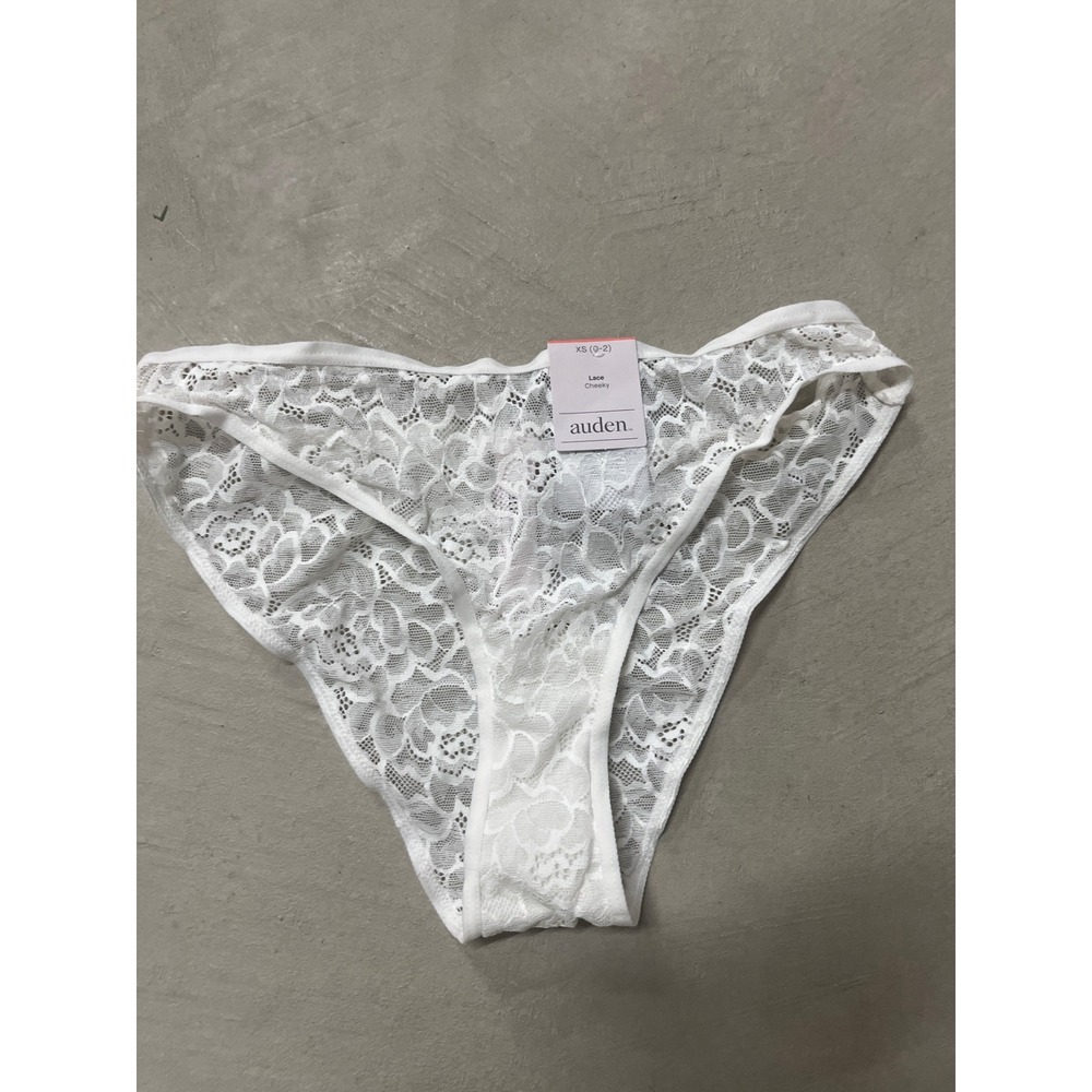 Auden Lace Cheeky White XS‎ Panty Underwear NWT